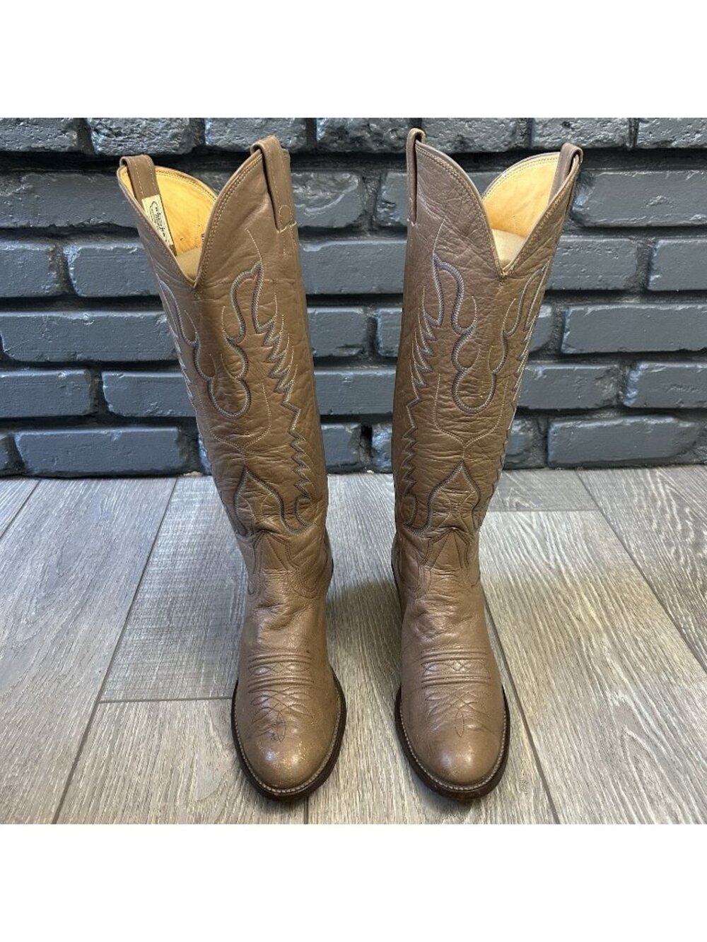 Nocona Vintage Tall Round Toe Western Cowboy Boots Womens 7.5 B